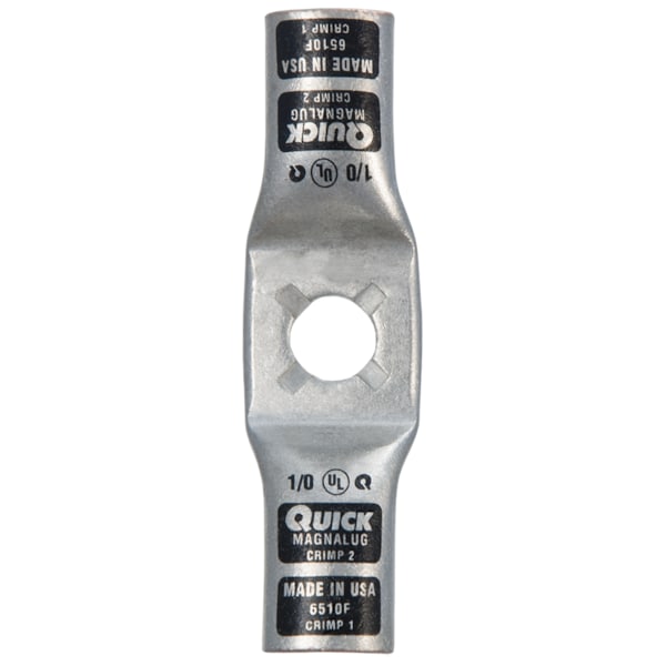 Locking Anti Rotating Stackable Magna Lug, 1/0 AWG Max, Standard Barrel, Copper, None, 5 PK
